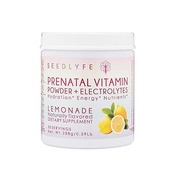 SEEDLYFE Prenatal Vitamin Powder with Electrolytes – Choline, Folate, Iron, D3