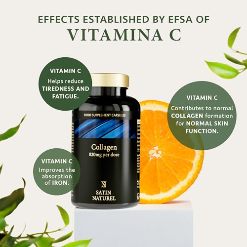 Collagen Capsules 820mg - 180 High Strength Capsules (3 Months Supply) SatinNaturel