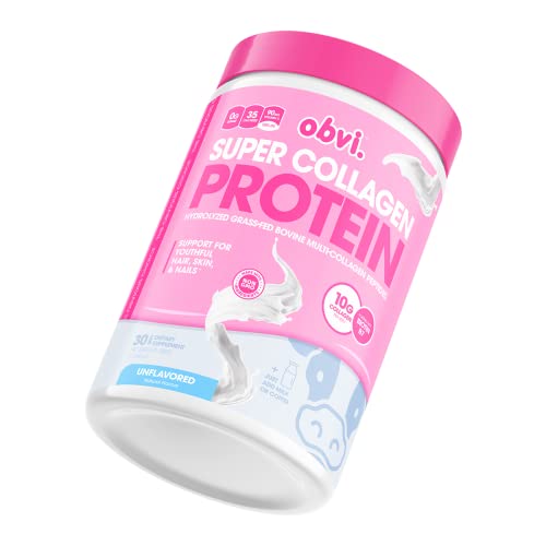 Obvi Collagen Peptides, Protein Powder, Keto, Gluten and Dairy Free, Hydrolyzed Grass