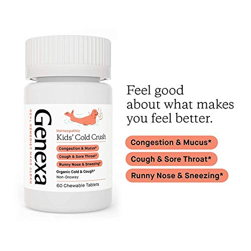 Genexa Cold Crush for Children – 60 Tablets | Certified Organic & Non-GMO, Physician