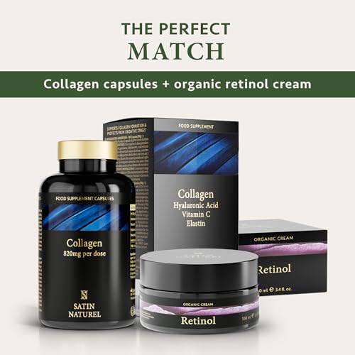 Collagen Capsules 820mg - 180 High Strength Capsules (3 Months Supply) SatinNaturel