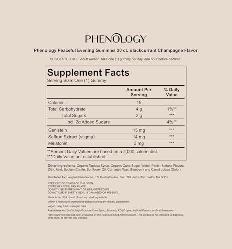 Phenology Menopause Relief Daily Duet with Melatonin 3mg – Morning & Evening Jars, 30 Day Supply Phenology