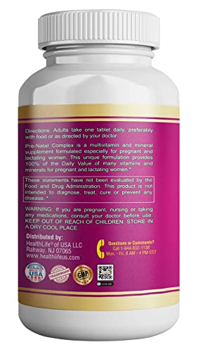 365 Health Prenatal Multivitamin with Folic Acid, Dietary Supplement for Daily Nutritional Support HEALTH LFE