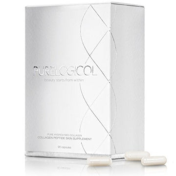 Collagen Tablets, Best Hydrolysed Protein Peptide Skin Supplement - 90 x Collagen Capsules x 800mg