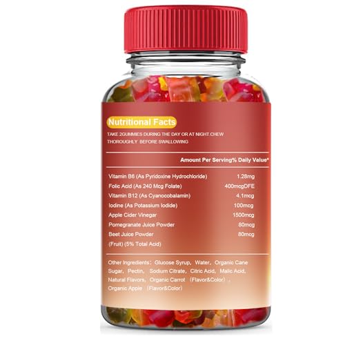 Arevtovis Apple Cider Vinegar Gummies - Boost Energy, Detox & Support Gut Health ACV Arevtovis