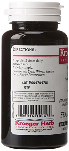 Kroeger Herb Female Balance Capsules, 100 Count