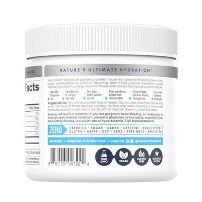 Hi-Lyte Keto K1000 Electrolyte Powder | Unflavored | Hydration Supplement Drink Mix