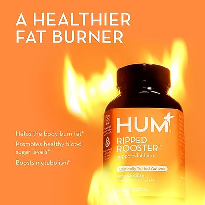 HUM Ripped Rooster - Natural Green Tea Supplement to Boost Metabolism, Control Cravings