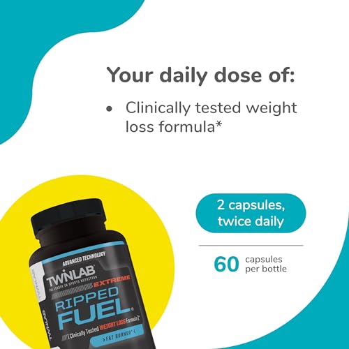 Twinlab Ripped Fuel Extreme - Energy Supplement to Support Weight Management & Muscle Health Twinlab
