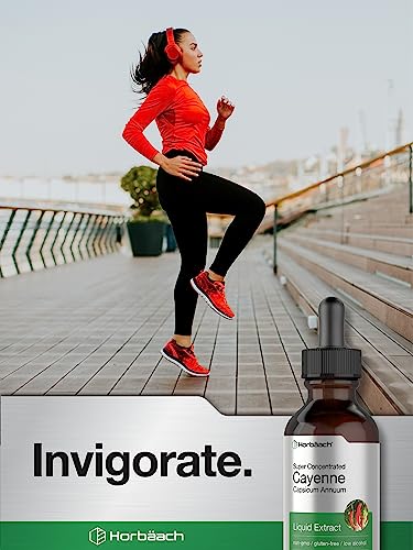 Cayenne Pepper Liquid Extract | 2 fl oz | Vegetarian, Non-GMO, Gluten Free Supplement Horbäach