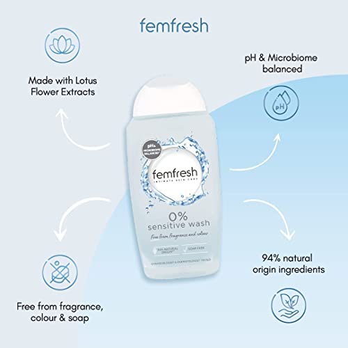 Femfresh Intimate Skin Care 0% Wash, 250ml Femfresh