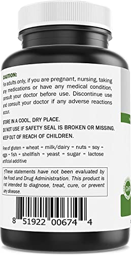 Brieofood Chromium Picolinate 1000 mcg Pills - 240 Tablets - 240 Servings - Non-GMO