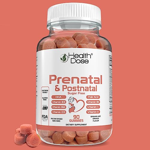 Health Dose Prenatal & Postnatal Vitamins for Pregnant and Lactating Women, DHA & Folic Acid Health Dose