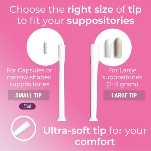Natureland [20/40 Pack Vaginal Suppository Applicators for Women,Soft Tip Auxiliary Tool for Pills Natureland