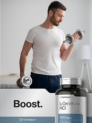 L Ornithine HCl | 1900mg | 120 Capsules | Non-GMO & Gluten Free Supplement