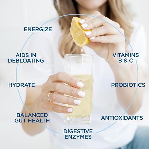VitaCup Super H2O Bloating Relief and Digestive Health Drink Mix Packets, Probiotics