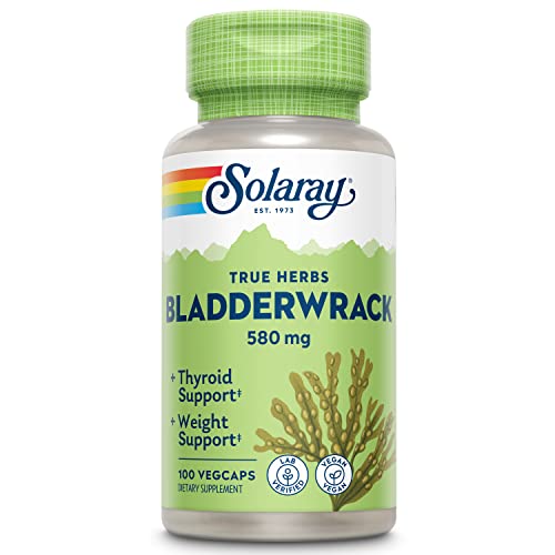 SOLARAY Bladderwrack Seaweed 580 mg Healthy Thyroid Balance and Weight Management