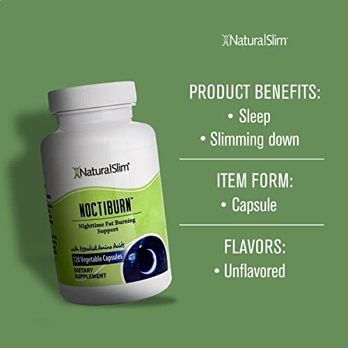 NaturalSlim NoctiBurn Night Fat Burning Support & Metabolism Support Supplements with Essentials NaturalSlim