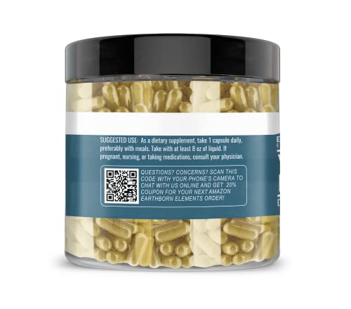 Earthborn Elements Yerba Mate Leaf 200 Capsules, Pure & Undiluted, No Additives