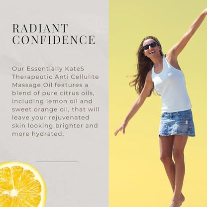 Essentially KateS Anti Cellulite Massage Oil 8 Fl Oz - Helps Break Down Fat Cells in Hip