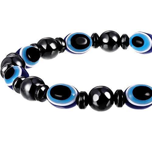 Hicarer 10 Pieces Magnetic Hematite Bracelets for Men Women Magnetic Bracelet Rock