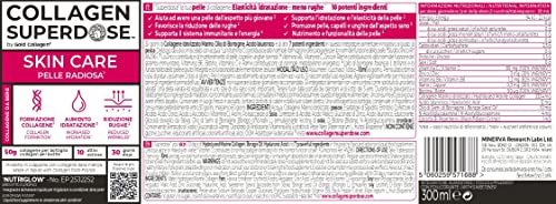 Collagen Superdose Skincare by Gold Collagen | Patented Liquid Collagen Peptides Supplement 