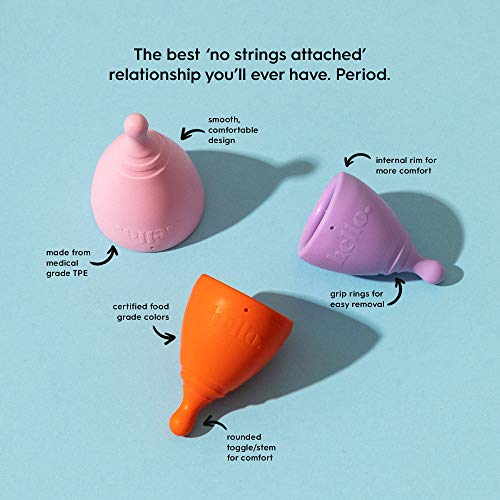 The Hello Cup Extra Small Menstrual Cup, BPA Free, Reusable, Hypoallergenic, Recyclable THE HELLO CUP