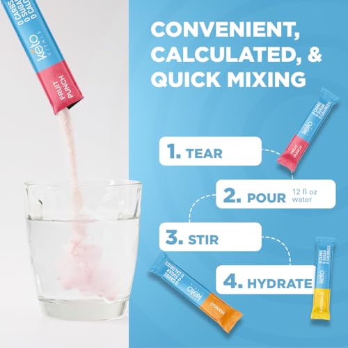 Keto Vitals Original Electrolytes Powder Packets | Keto Friendly Electrolyte Travel Packets