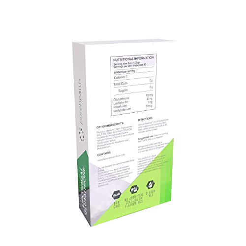 The Most Bioavailable Liposomal Glutathione on The Market Unique Patented Formula Pure Health