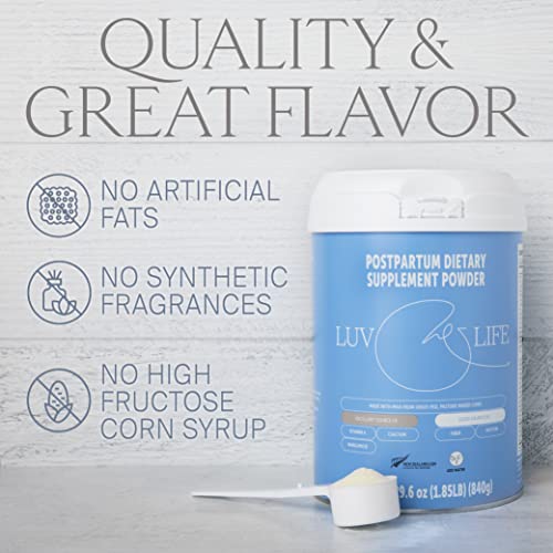 LUV&LIFE Postpartum Vitamin Supplement Powder Vanilla Flavored Has Postnatal Multivitamins