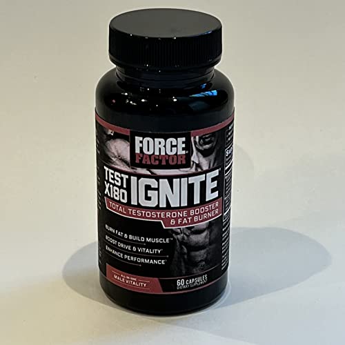 FORCE FACTOR Test X180 Ignite Testosterone Booster for Men, Testosterone Support Force Factor