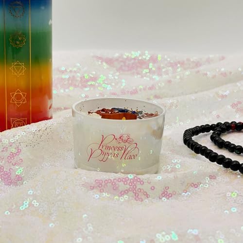 Princess Pippa's Place Healing Candles with Crystals Inside- Natural Soy Wax 7 Stones Crystal Candle Jar Msupps.com