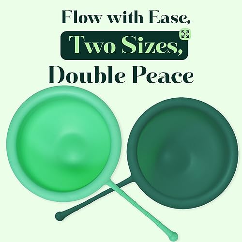 SHORDY Reusable Menstrual Disc Set of 2 (Small & Large), 100% Medical-Grade Silicone, Flexible SHORDY