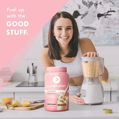 Flat Tummy Tea Meal Replacement Shake – Vanilla, 20 Servings - Plant Based Protein