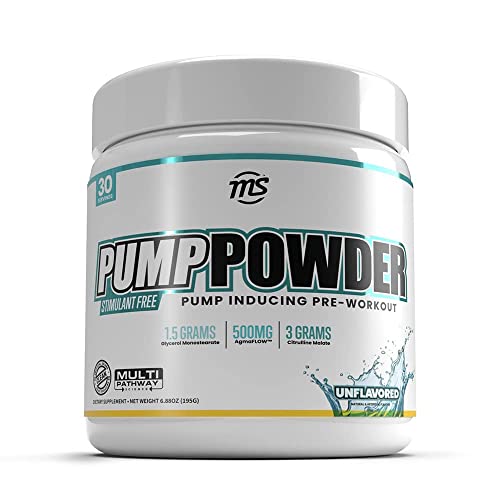 Man Sports Pump Powder. Stimulant Free Neutral Flavored Pre Workout Drink