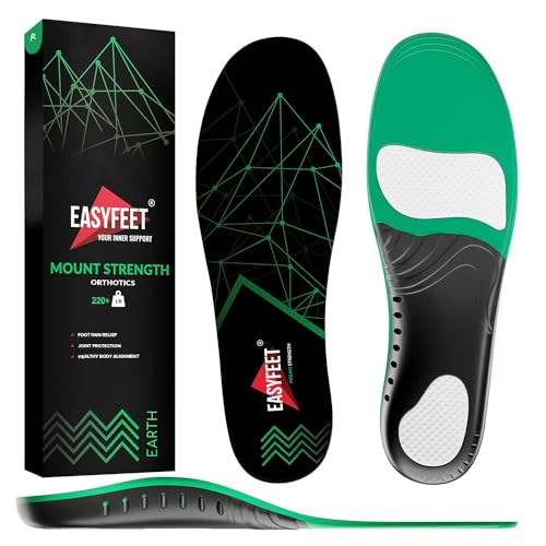 220+ lbs Plantar Fasciitis Strong Arch Support Insoles Inserts Men Women
