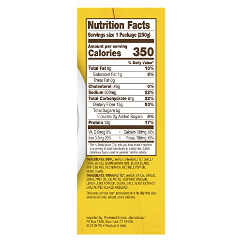 TASTY BITE Mexican Protein Bowl, 8.8 Ounce, Pack of 6, Ready to Eat, Microwaveable