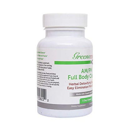 Greens First Full Body AM/PM Cleanse, 20 Veggie Capsules – Supplement for Natural Detox