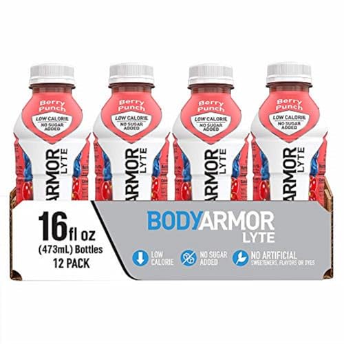 BODYARMOR LYTE Sports Drink Low-Calorie Sports Beverage, Berry Punch, Coconut BODYARMOR