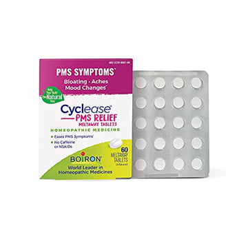 Boiron Cyclease PMS Relief Tablets for Symptoms from PMS of Bloating, Aches, Mood Swings, and Irritability
