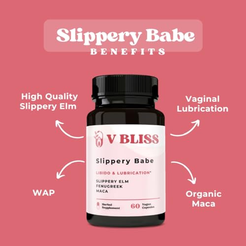 V Bliss Slippery Babe Vaginal Moisturizer Capsules | Relieves Vaginal Dryness with Slippery Elm