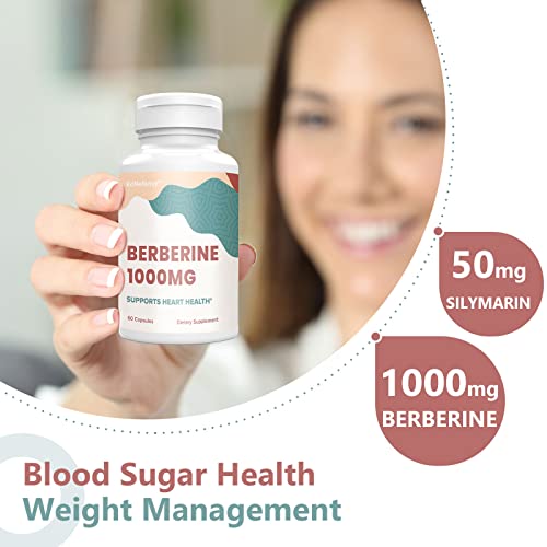 KoNefancy Berberine HCL Supplement 1000mg, High Absorption Berberine Plus Vegan