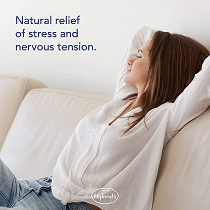 Hyland's Naturals Nerve Tonic Stress Relief Tablets, Natural Relief of Restlessness, Nervousness