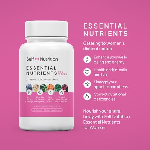 SELF NUTRITION Vegan Multivitamins for Women -Expert Designed 28 Nutrients – Boost Energy SELF NUTRITION