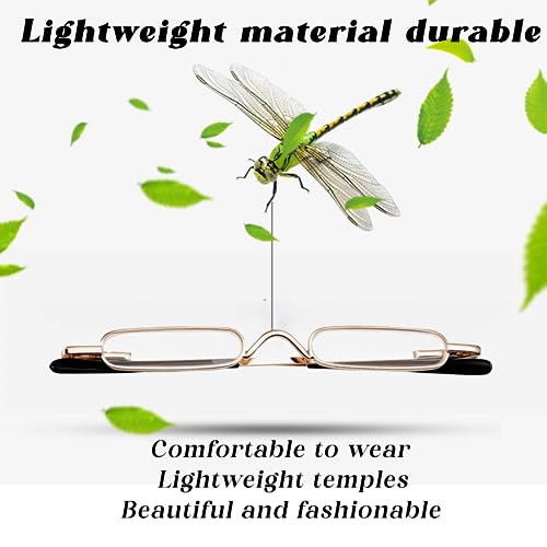 Viseng 2 Pairs Slim Pocket-Sized Metal Reading Glasses: Your Stylish Travel Companion