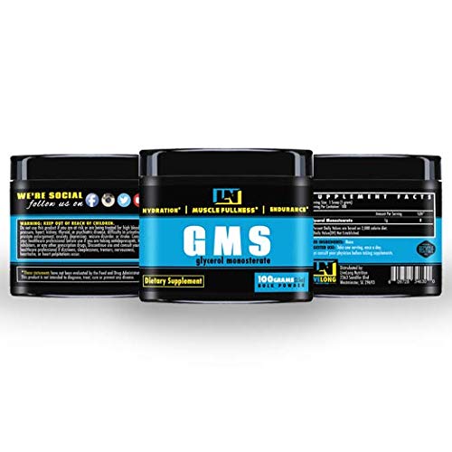 LiveLong Nutrition Glycerol Monostearate GMS Powder - Hydration, Endurance, Muscle