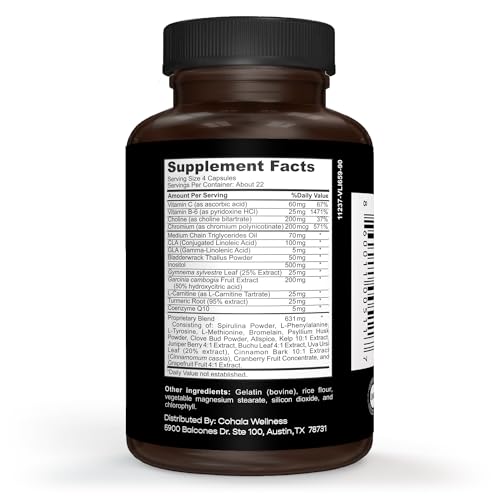 COHALA WELLNESS Thermo Trim+ Fat Burner Weight Loss Supplement Appetite Suppressant