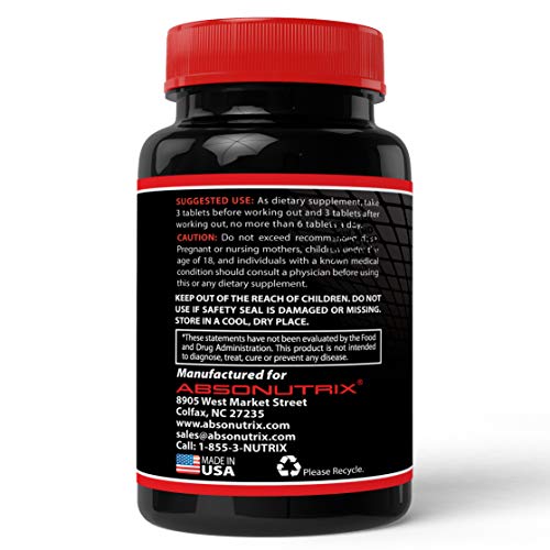 Absonutrix Xtreme Power Formula Nitric Oxide Blend 120 Tablets