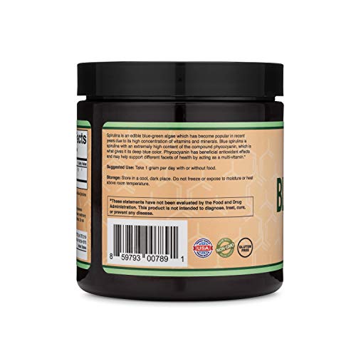 Blue Spirulina Powder - Maximum 35% Phycocyanin Content, Superfood Powder from Blue Double Wood Supplements