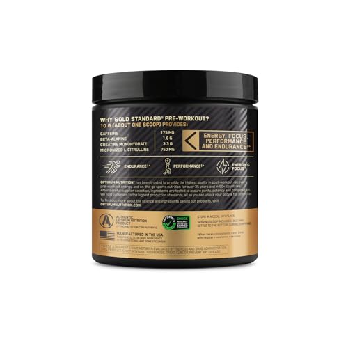 Optimum Nutrition Gold Standard Pre-Workout, Vitamin D for Immune Support Optimum Nutrition